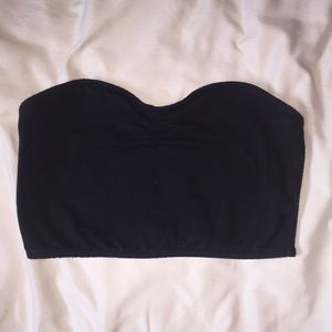 Small black strapless bandeau